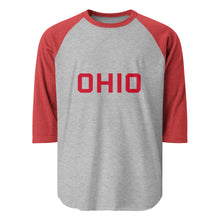 Load image into Gallery viewer, Alex Keaton Inspired Ohio Shirt - 3/4 sleeve raglan
