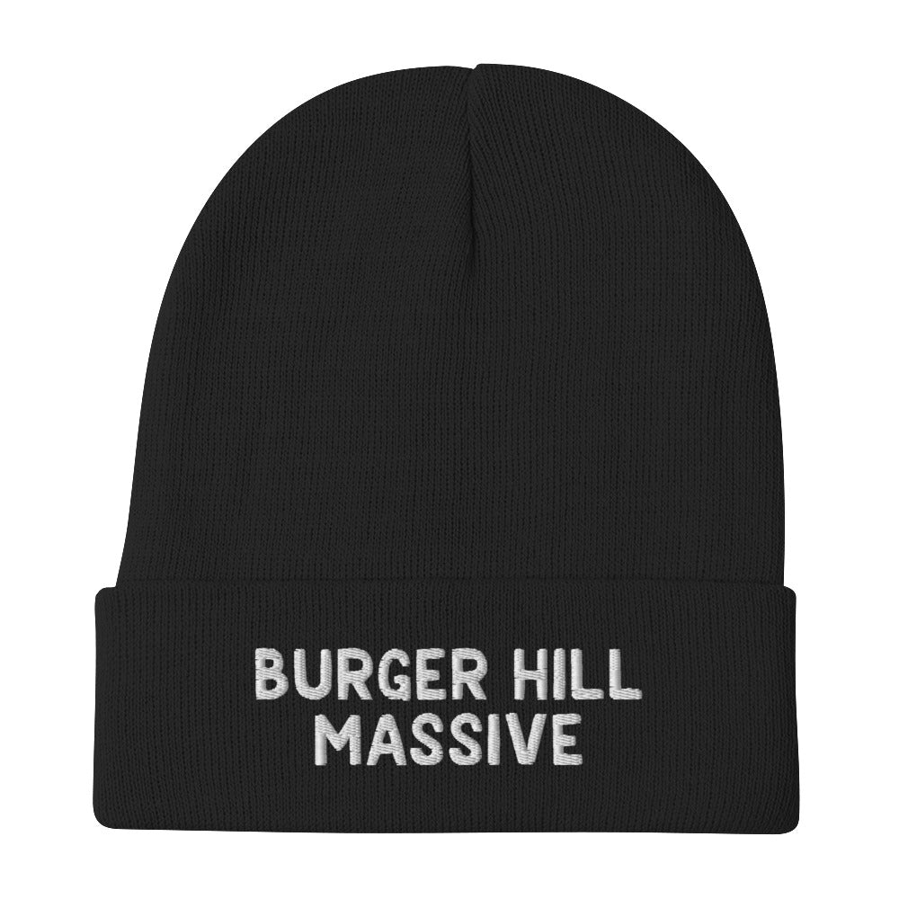 Burger Hill Massive - Text Only - Embroidered Beanie